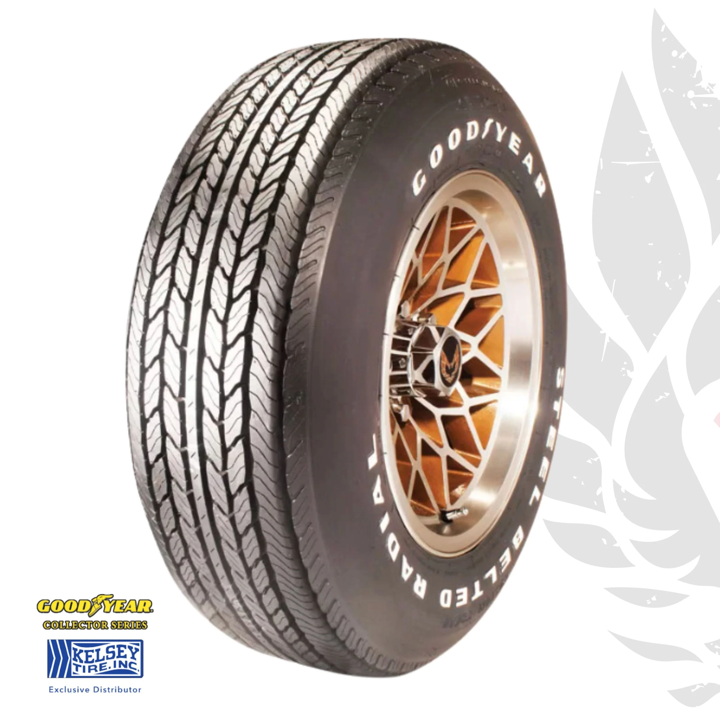1973-78 Pontiac, GM Reproduction Goodyear GR70/15 Steelgard – RWL